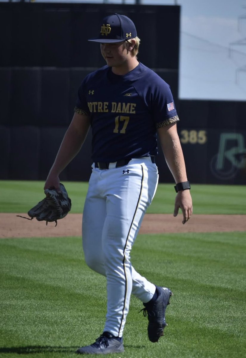 Keep an eye on freshman righty Will Jaisle (<a href="/w_jaisle/">Will Jaisle</a>) for <a href="/NDBaseball/">Notre Dame Baseball</a>. 👀

He was up to 93–94 mph with his fastball (2883 RPM), while his slider at 81–83 mph had a ridiculous 3306 RPM against Xavier.

#GoIrish ☘️