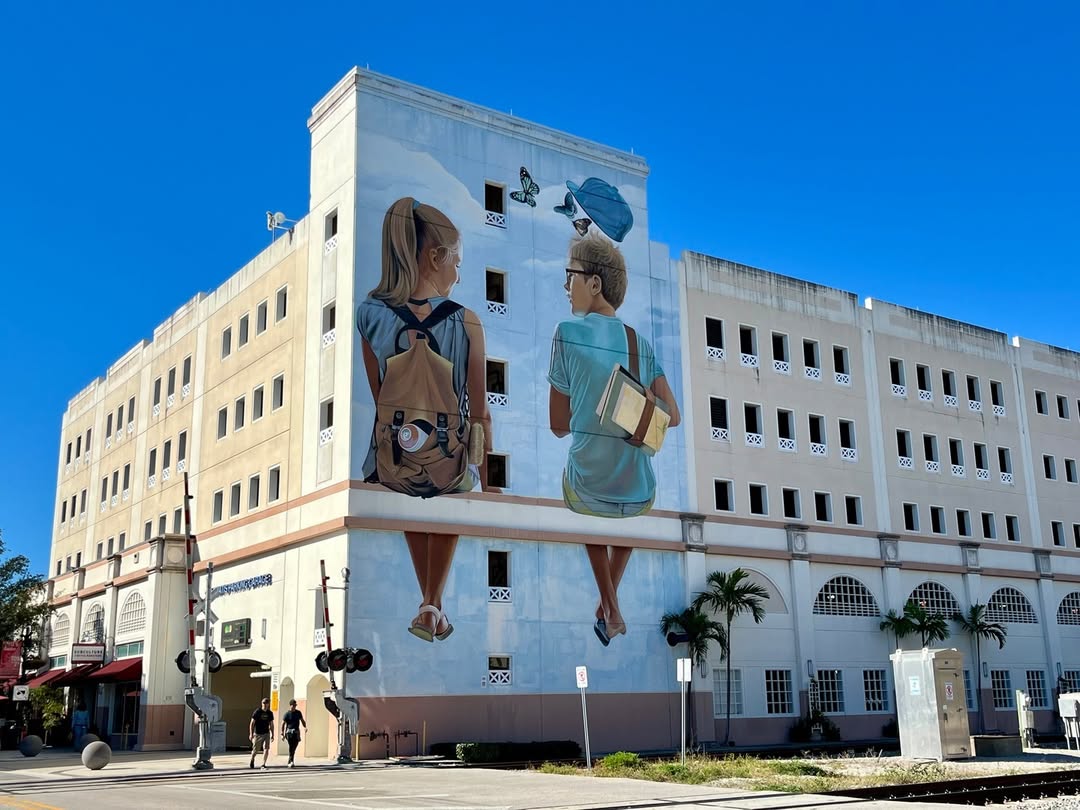 Celebrate the whimsical brilliance of "I Lost My Shoe When I Saw You" by LONAC at 500 Clematis Street! 🎨✨ Bursting with color, this mural transforms <a href="/DowntownWPB/">DowntownWPB</a> into an open-air gallery, where every corner tells a story and creativity meets community.

#wpbARTS
#MuralMonday