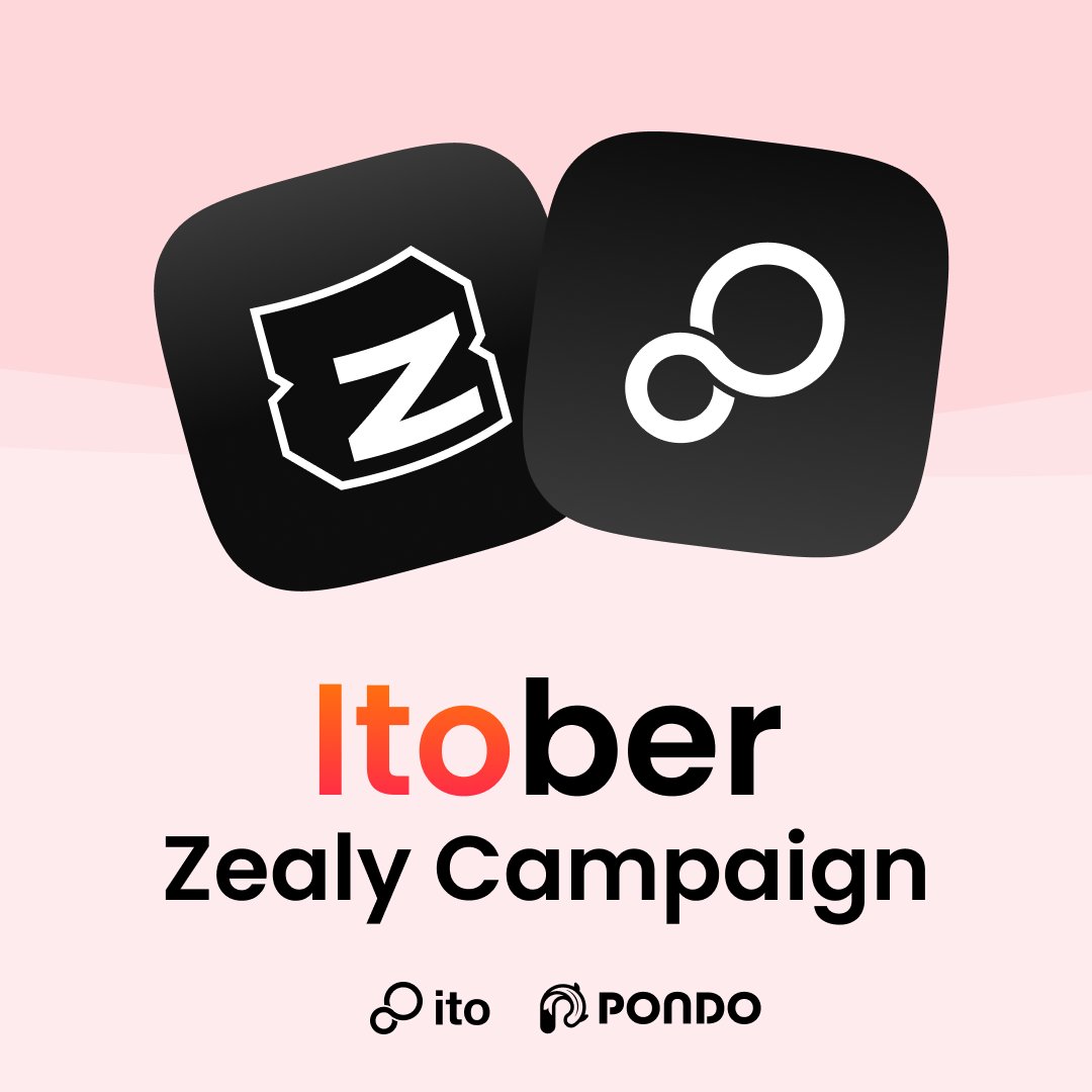 PondoProtocol's tweet image. Pondo x @ItoAssists 

It’s officially Ito-ber 👀

A month of daily quests, community chaos &amp;amp; $500 in Apple Gift Cards. 

🧠 Post content
📣 Spread Ito in AI/productivity spaces
⭐️ Drop a rating

Let’s make some (voice-to-text) noise 🎤

 Get started: zealy.io/cw/itoai/