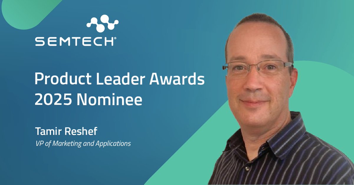 SemtechCorp's tweet image. Congratulations to Semtech&apos;s Tamir Reshef for winning the 2025 Products That Count Product Leader Award! His leadership in SurgeSwitch underscores our commitment to innovation and customer success.
Celebrate with us: hubs.la/Q03M9Jd50

#Semtech #Leadership #Award