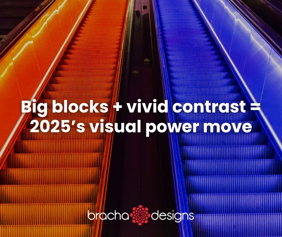 BrachaDesigns's tweet image. One rising trend in web design: using large block layouts with bold, contrasting colors to organize content visually. It helps the eye, gives structure, and lets elements “pop.” Try applying it to your homepage or service pages.
#WebDesignTrends #VisualHierarchy #BrandDesign