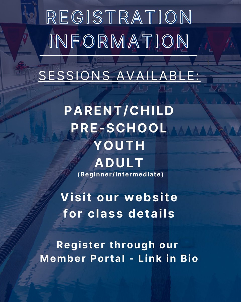 Group Swim Lessons are making a splash this fall! 🏊

Starting October 19, we’re offering lessons for every age and level — from Preschool and Youth to Parent/Child and Adult classes.

Register Today: recreationwebportal.dria.upenn.edu/Program?classi…