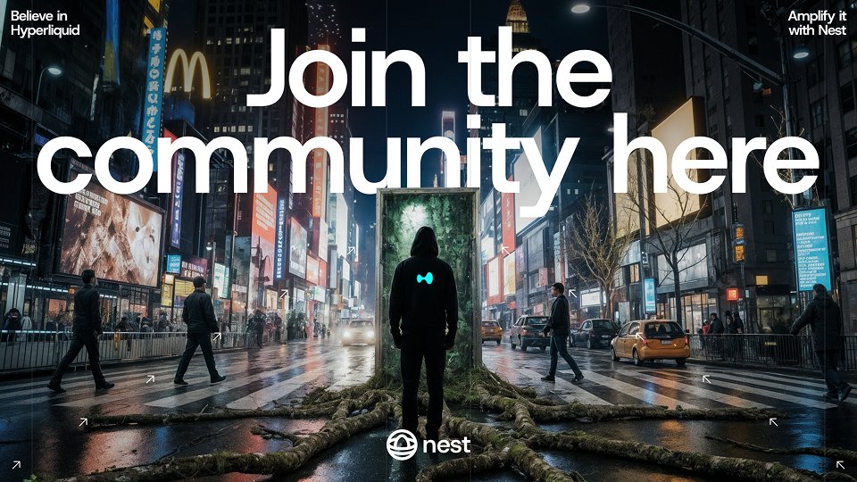 Believe in Hyperliquid? Join the nest community: t.me/NestExchangeHL