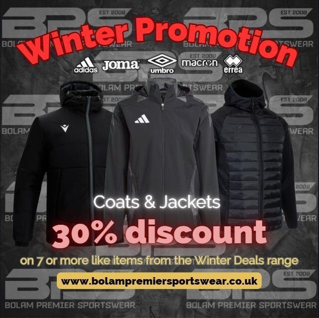 bolamsportswear's tweet image. Does your team need to wrap up for winter?  Why not grab a bargain - pick 7+ of the same Winter Coat for a 30% discount! 

Check out the Winter Deals section, there's plenty to choose from! 
bolampremiersportswear.co.uk/product-catego… 

#WinterDeals #WrapUpWarm #TouchlineToasty #BPS
