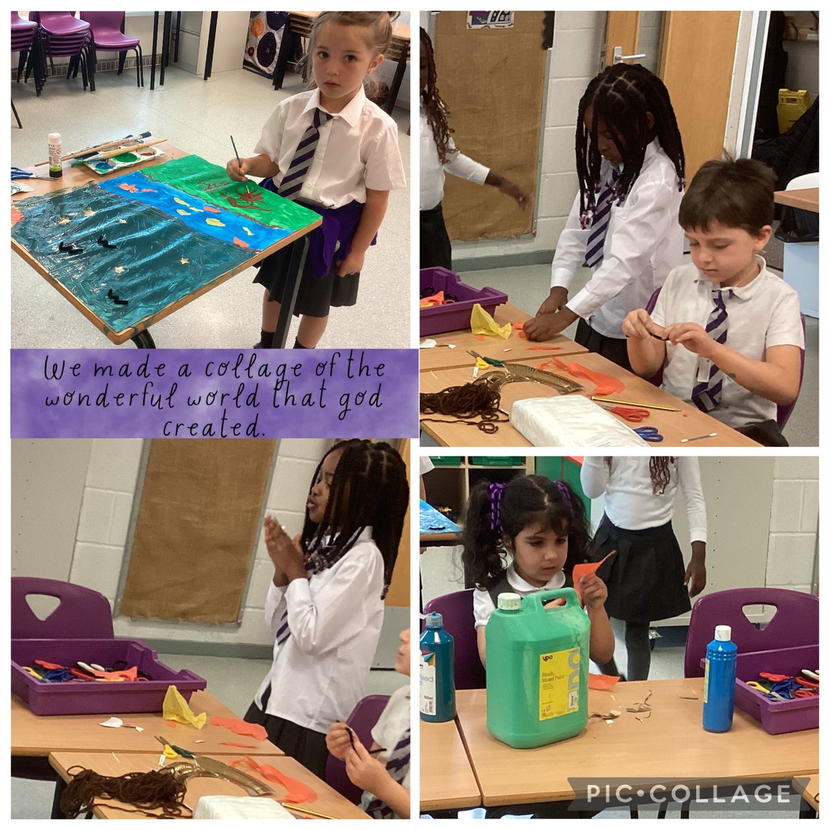 We have been learning about the story of creation.