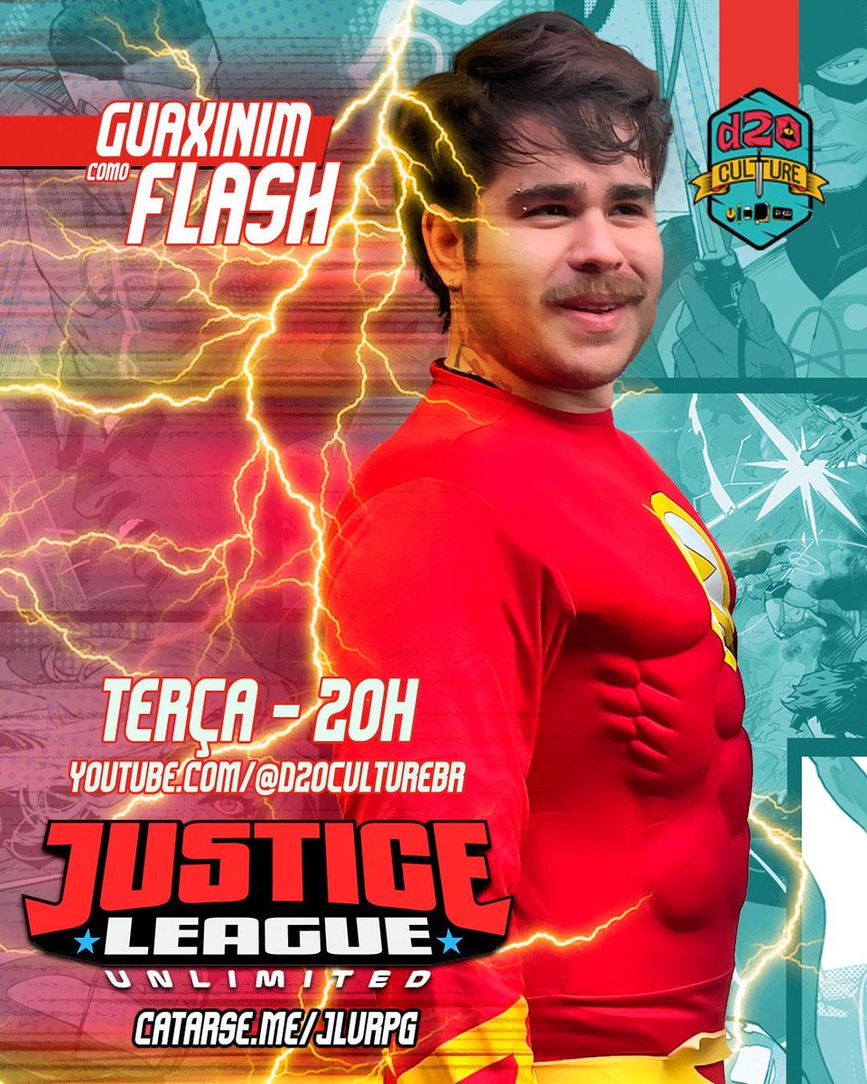 Nem mesmo o tempo consegue alcançá-lo⚡️

Guaxinim encarna o Homem Mais Rápido do Mundo em O Retorno do Nêmesis, a primeira aventura narrada ao vivo de Justice League Unlimited RPG!

Na terça, 07/10, às 20h, a corrida começa na Twitch e no YouTube!

Se piscar, perdeu 🤷‍♀️