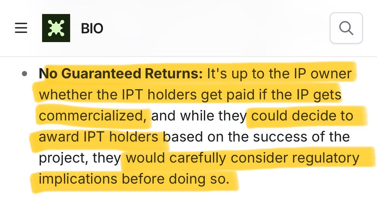 Invest at your own risk. No real IP exists until proven otherwise. <a href="/Molecule_dao/">Molecule</a>