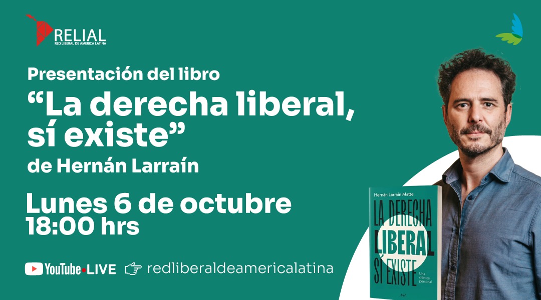 📚 Este lunes 6 de octubre, <a href="/HernanLarrain/">Hernan Larrain M.</a> presenta su libro “La derecha liberal sí existe” junto a <a href="/RELIALred/">Relial Red</a>. 

Un diálogo sobre Chile, el liberalismo y los desafíos que comparte toda América Latina. 📡 Sigue la transmisión en vivo: youtube.com/@redliberaldea…