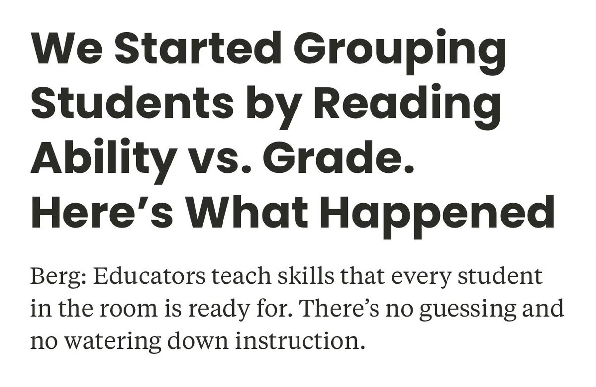 NielsHoven's tweet image. Elementary schools in Rockford, Illinois recently returned to grouping kids by ability.

They discovered students are happier, teachers are happier, and test scores go up.

We don&apos;t need brilliant new innovations to fix education.

We just need to stop being so retarded.