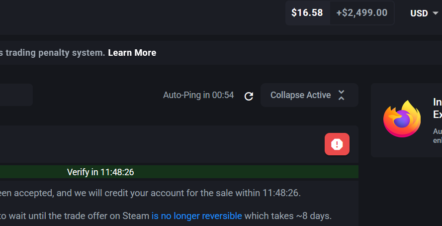 Seb_CS2's tweet image. 8 f**king days to get my money, and with 11 hours left the item I’ve been watching for 2 weeks gets sold… from a private seller on Float too. GG 😤