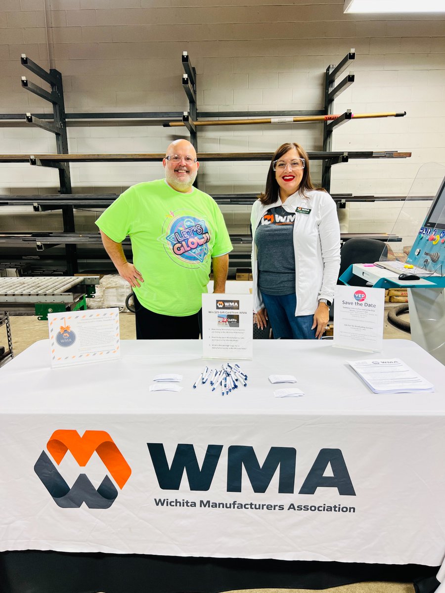 Thank you to the Wichita Manufacturers Association for helping us kick off Manufacturing Month as a sponsor of our Manufacturing Day event! ⚙️ Because of your support, students across the region explored careers in manufacturing and tech, fueling Wichita’s future workforce.