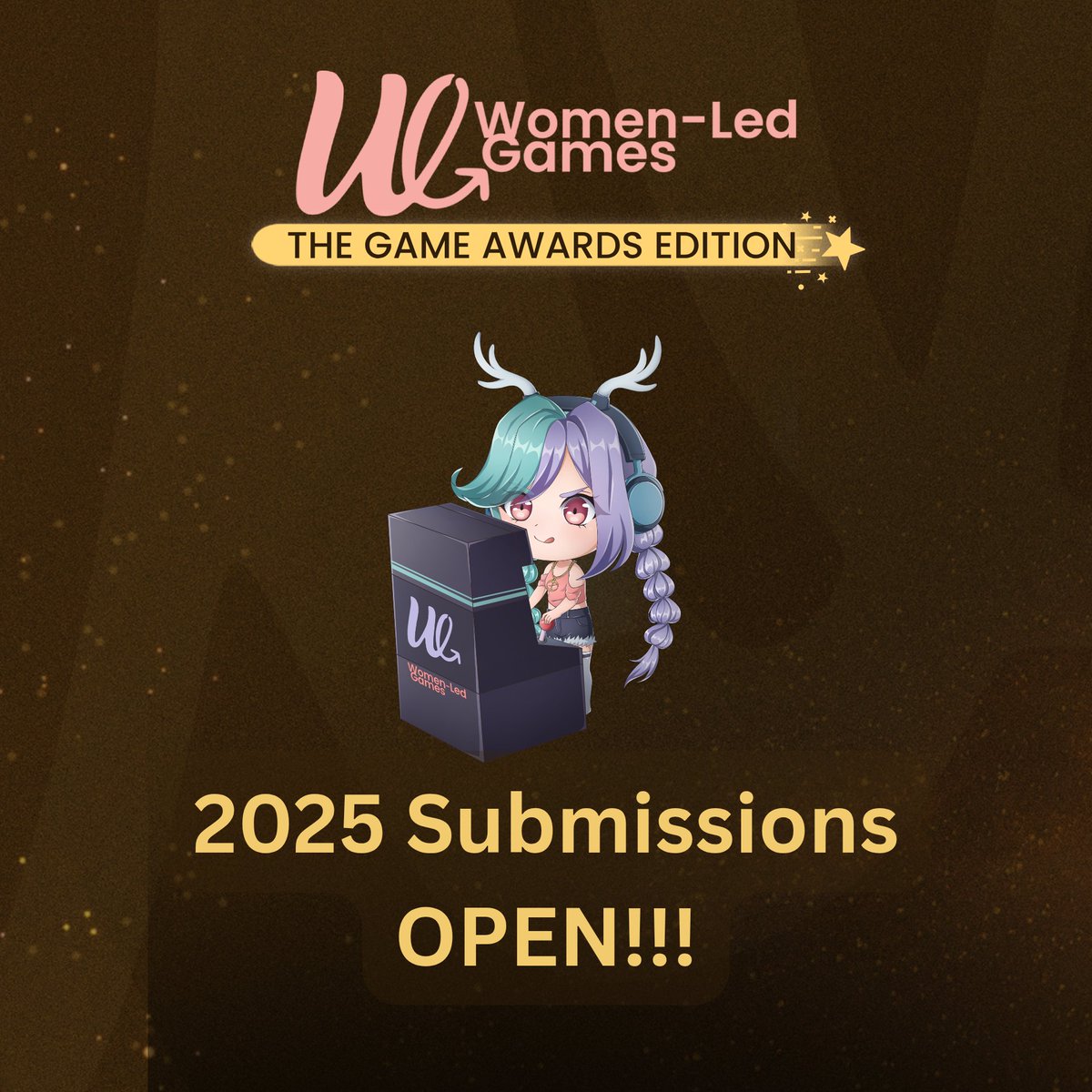 womenledgames's tweet image. It's official! Women-Led Games returns for our The Game Awards partnered edition in December! 🎉
Submissions are open from now until Oct 27th!! 🗓