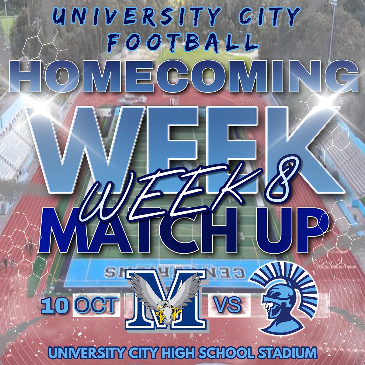 It's Homecoming Week for your UC Centurions! They face off against the Madison Warhawks. We welcome all UC fans and proud alumni to come out and support your Cents this Friday night at 7pm. Let's pack our stadium and light this place on fire #UCityFootball #TheCity #TheU 🙌🏽