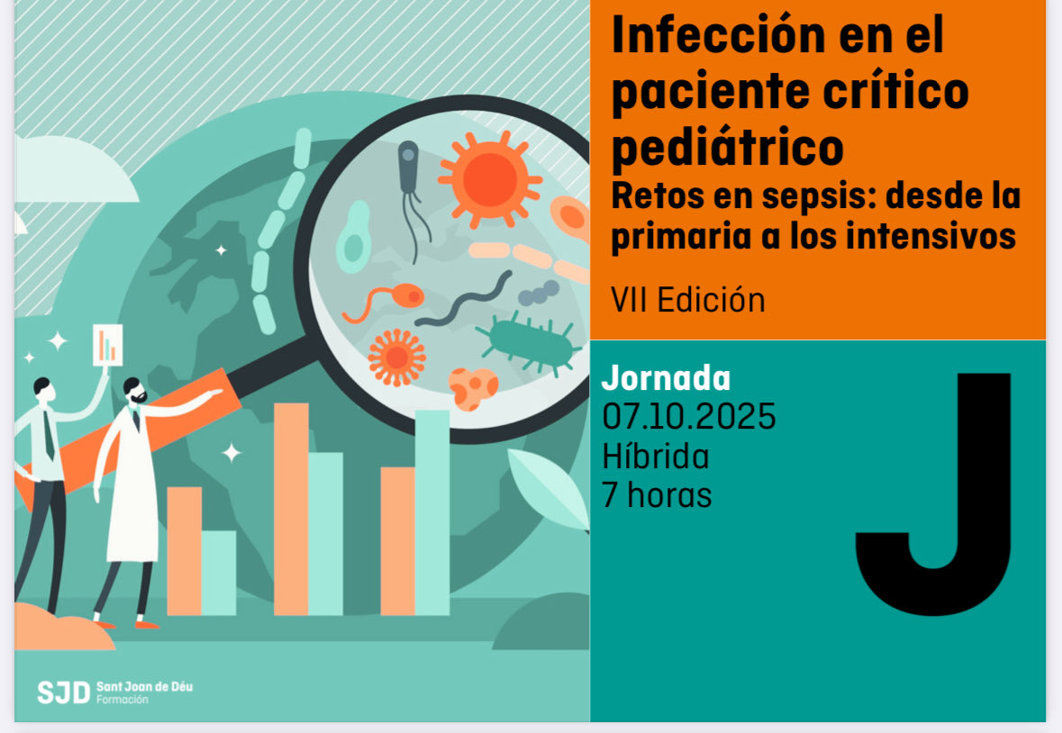 seipweb's tweet photo. 📢 VII Jornada sobre Infección en el Paciente Crítico Pediátrico!
🗓️ 7 de octubre 2025 | 🏥 @HSJDBCN | Híbrida.@lasecip 
💬 Retos en sepsis: desde la primaria a los intensivos
👩‍⚕️ Actualiza tus conocimientos.
🔗 Inscripción GRATUITA👉 https://t.co/v9inU0AB4H
#Sepsis #Infectologia https://t.co/EC2bHP6yql