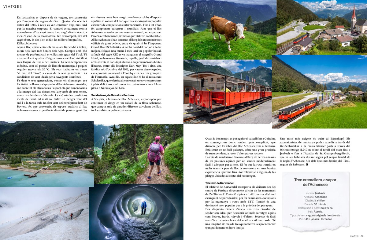 La revista LUNA DEL MIEL también me publica un extenso artículo de Austria sobre El tren cremallera de l’Achensee, uno de mis trenes favoritos de Europa