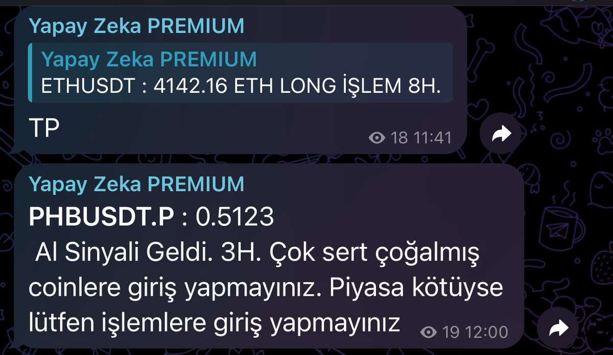 cryptofastTR's tweet photo. 🚨🚨 TEKRAR TEKRAR DİYORUM BU YAPAY ZEKA BOTUNU HERKES KULLANACAK…. 

Yorum yapan Herkese ÜCRETSİZZ.. 

ETH ve PHB işlemleri harika şekilde bize kâr ettirdi $ 

Bu yapay zeka botu sayesinde kullana herkes emekli olacaktır. 

Hele hele piyasa da fenomenim diyen yatırımcısına zarar ettiren herkesi bitirecek. 

$ Dolar kazanmaya devam..