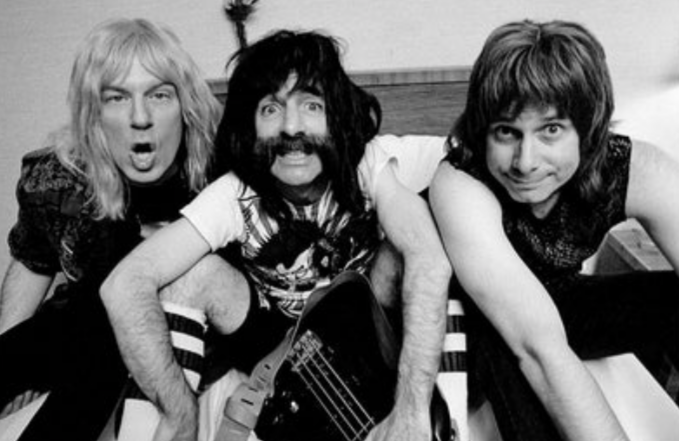 SusanMcEntyre1's tweet photo. Spinal Tap - 1992 by Schiffman... Spinal Tap were a legendary band, known for their incredible talent... and their amp that goes up to 11. A real masterpiece of rock absurdity!😆✌️#parody #comedyrock #HardRock #HeavyMetal #GlamMetal https://t.co/MxcHURRMb3