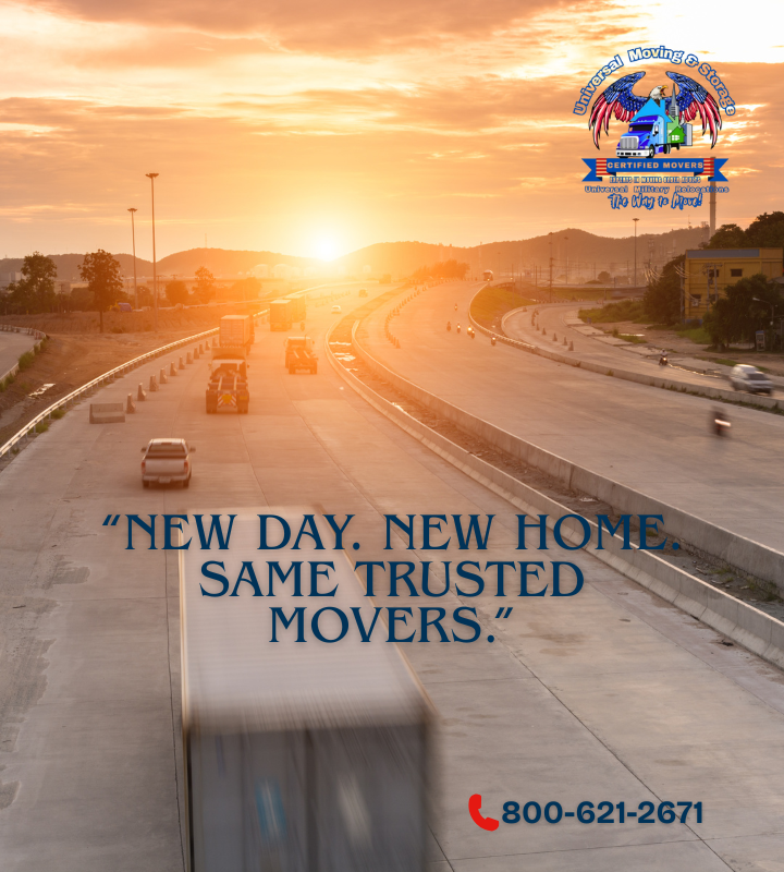 Every sunrise marks a fresh start, and we’re here to make sure your move begins just as bright. Whether it’s across town or across the state, trust Universal Moving &amp; Storage to make your next chapter smooth and stress-free. 
universalmilitaryrelocationsllc.com
☎️800-621-2671