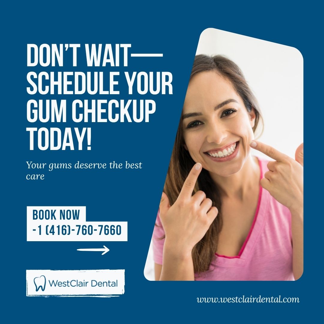 westclairD's tweet photo. 🦷 Healthy gums = a healthy smile! 🌿
Gum disease can sneak up on you — but daily care makes all the difference.
Brush, floss, and protect your smile 💪
Don’t wait — book your gum checkup today and keep your smile bright! ✨
📞+1 416-760-7660
🌐 https://t.co/WImZdQ2YdU
#GumHealth https://t.co/v3cDYYENSZ