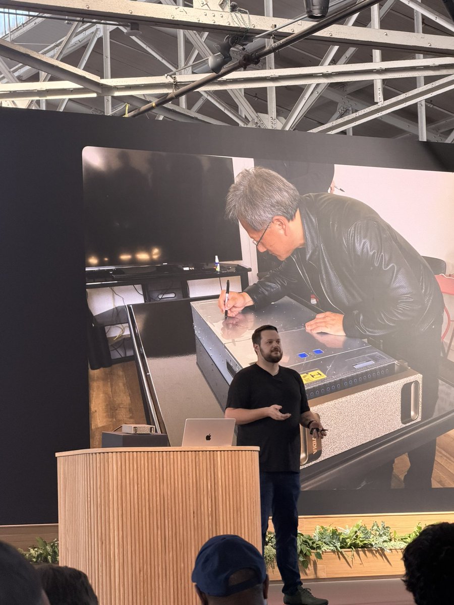 DavidTwizer's tweet image. The coolest thing I saw today at #OpenAIDevDay was 120b running locally on a prototype device (next to the MacBook)