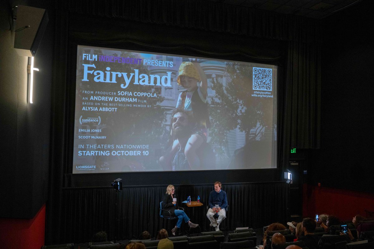 filmindependent's tweet image. Thank you for taking a trip to ‘Fairyland’ with #FiPresents! 🧚 Following the screening, we had an insightful Q&amp;amp;A with director Andrew Durham and moderator Amelia Rogers. Catch the film in theaters Oct 10.

RSVP here for more: bit.ly/FiPresents  

📸: Amanda…