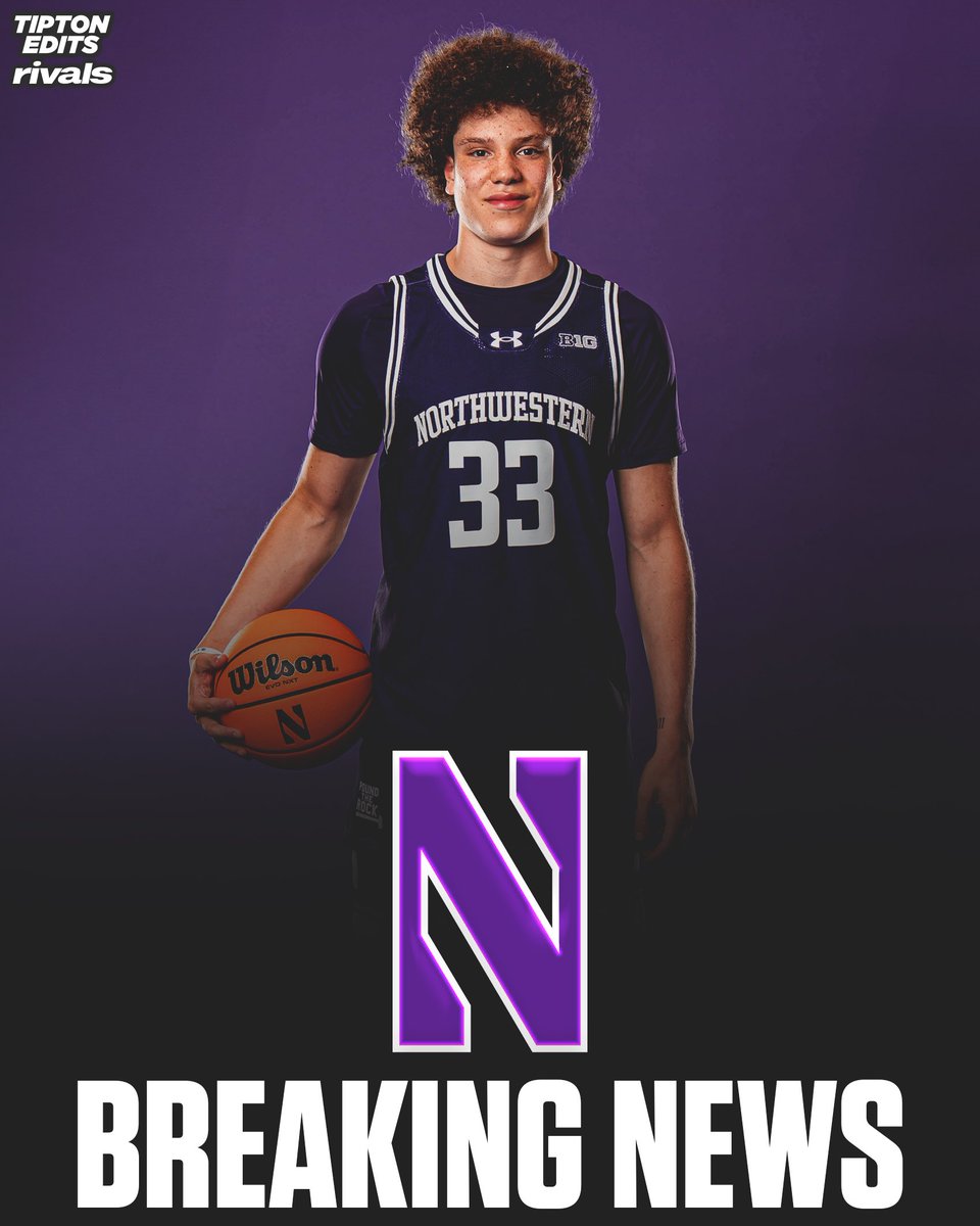 TiptonEdits's tweet image. NEWS: 4⭐️ Jayden Hodge has committed to Northwestern, he tells @Rivals.
The 6-6 small forward is a top-80 recruit in the 2026 class. He received offers from Georgetown, Mississippi State, Penn State, and others.
on3.com/rivals/news/fo…