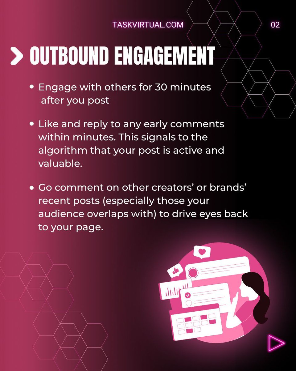TaskVirtual's tweet image. Want to boost engagement? 🚀
Here are 3 MAJOR tips: ✅ Optimize content ✅ Stay consistent ✅ Engage daily
Don’t do it all alone — hire a Virtual Assistant from @TaskVirtual to handle the rest! 💼
#VirtualAssistant #BusinessGrowth #Marketing