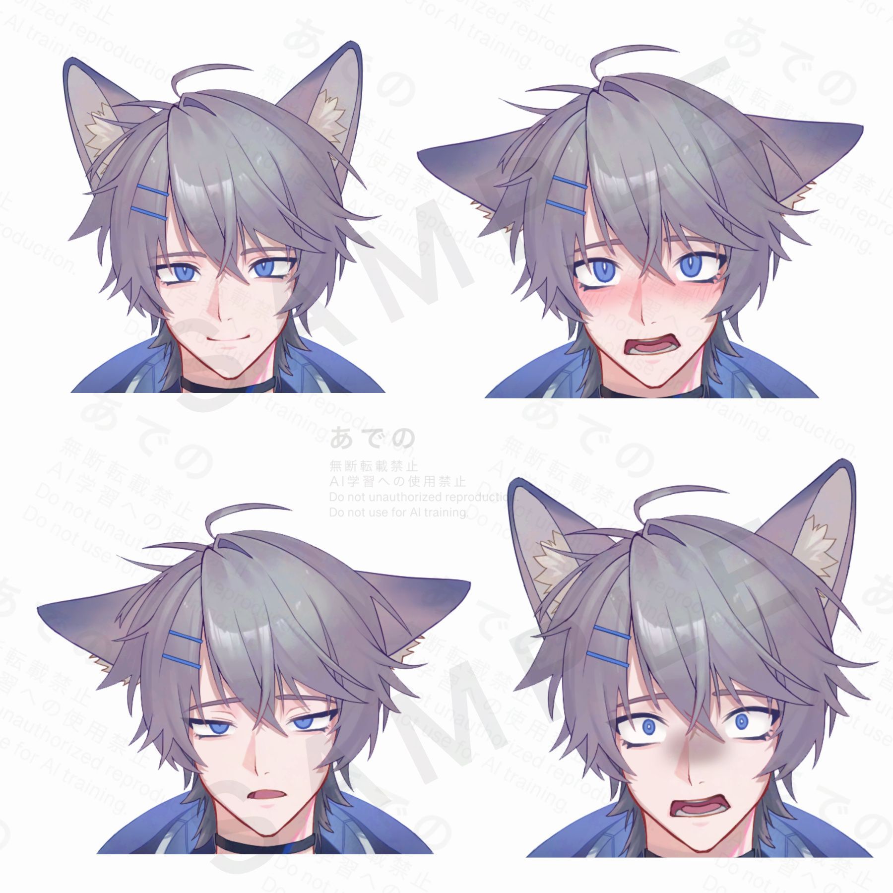 手描きイラスト オリジナル 着物 ケモ耳 男子 ミニ色紙➕オーダー あでの｜お仕事募集中 on X: 