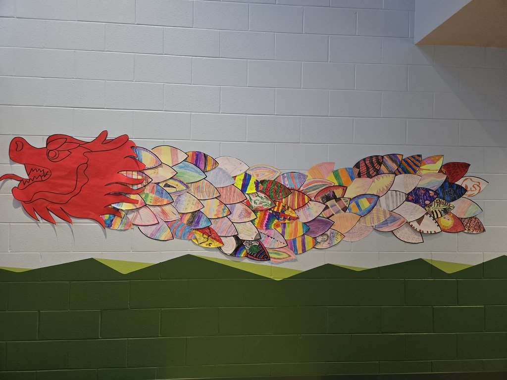 Second grade finished their unit on Early Asian Civilizations! For their culminating activity, each student designed a scale to add to our 2nd grade dragon!  #Learn230