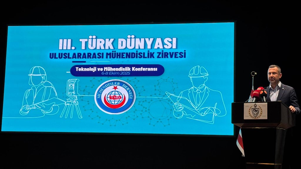 sonertufanoglu's tweet photo. Türk Mühendisler Derneğinin KKTC Cumhurbaşkanlığı külliyesinde düzenlediği “Teknoloji ve Mühendislik” temalı Türk Dünyası Uluslararası Mühendislik zirvesine katıldık. https://t.co/iXl5lJ6Q0P