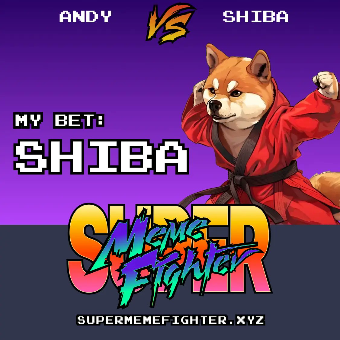 MaSe63802067's tweet photo. I am betting on $SHIB!
Join the Fight on https://t.co/se4yWqgn2B
Referral_code : 1KEWV9
#supermemefighter #web3gaming #play2earn https://t.co/ji3lai77eo