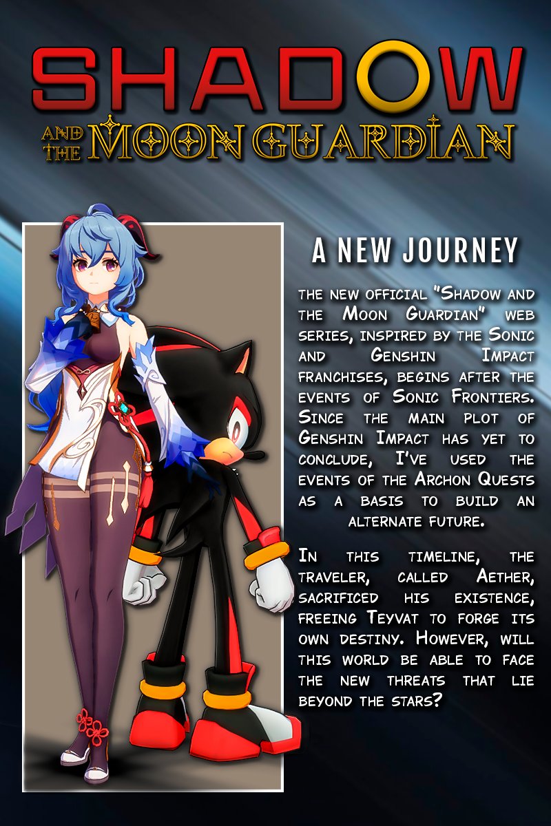 More information about the web series "Shadow and the Moon Guardian"

Watch the animated trailer: youtube.com/watch?v=n-dztK…

Crédits:
Shadow by StarNoodle495
Ganyu por Hoyoverse

#ShadowTheHedgehog #Ganyu #GenshinImpact #Genshin #SonicTheHedgehog #fanfic #3dart #mmd