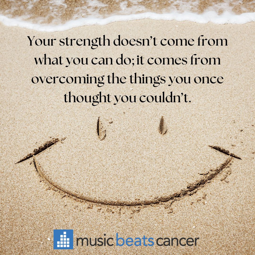 Your true strength shines when you push past what you once thought was impossible. Keep going — you’ve got this. ✨ 
.
.
.
.
.
#MusicBeatsCancer #cancer #cancerawareness #standuptocancer #childhoodcancerawareness #CCAM #pinkarmy #americancancersociety #gogold #lcsm #goingflat