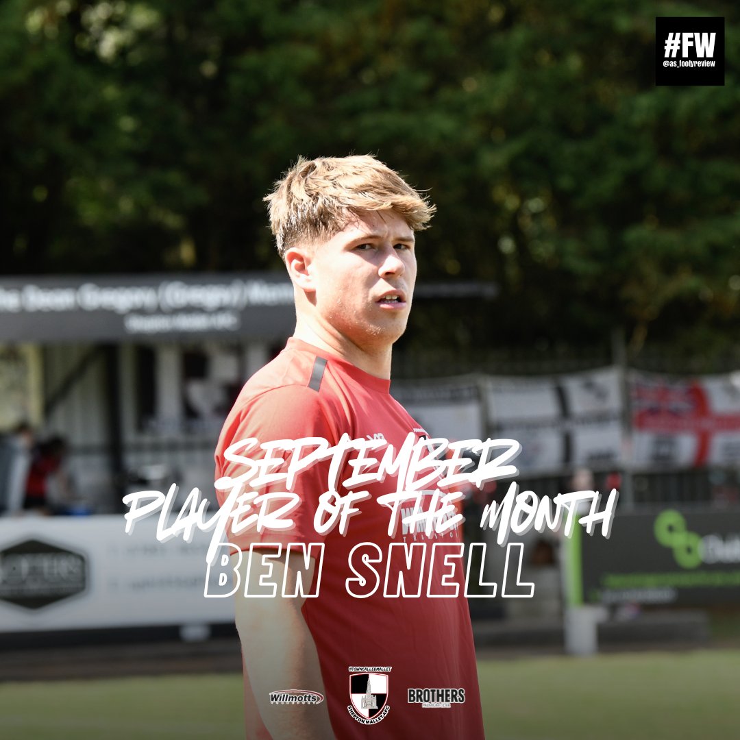 𝗦𝗘𝗣𝗧𝗘𝗠𝗕𝗘𝗥 𝗣𝗟𝗔𝗬𝗘𝗥 𝗢𝗙 𝗧𝗛𝗘 𝗠𝗢𝗡𝗧𝗛 🏆

Ben Snell - scoring 5 goals in September with a hat-trick against Bridgwater at home, scoring the equaliser away to Street, and scoring in our FA Vase fixture against Welton Rovers. 

Congrats <a href="/bensnell00/">ben</a> 

<a href="/swsportsnews/">South West Sports News</a>