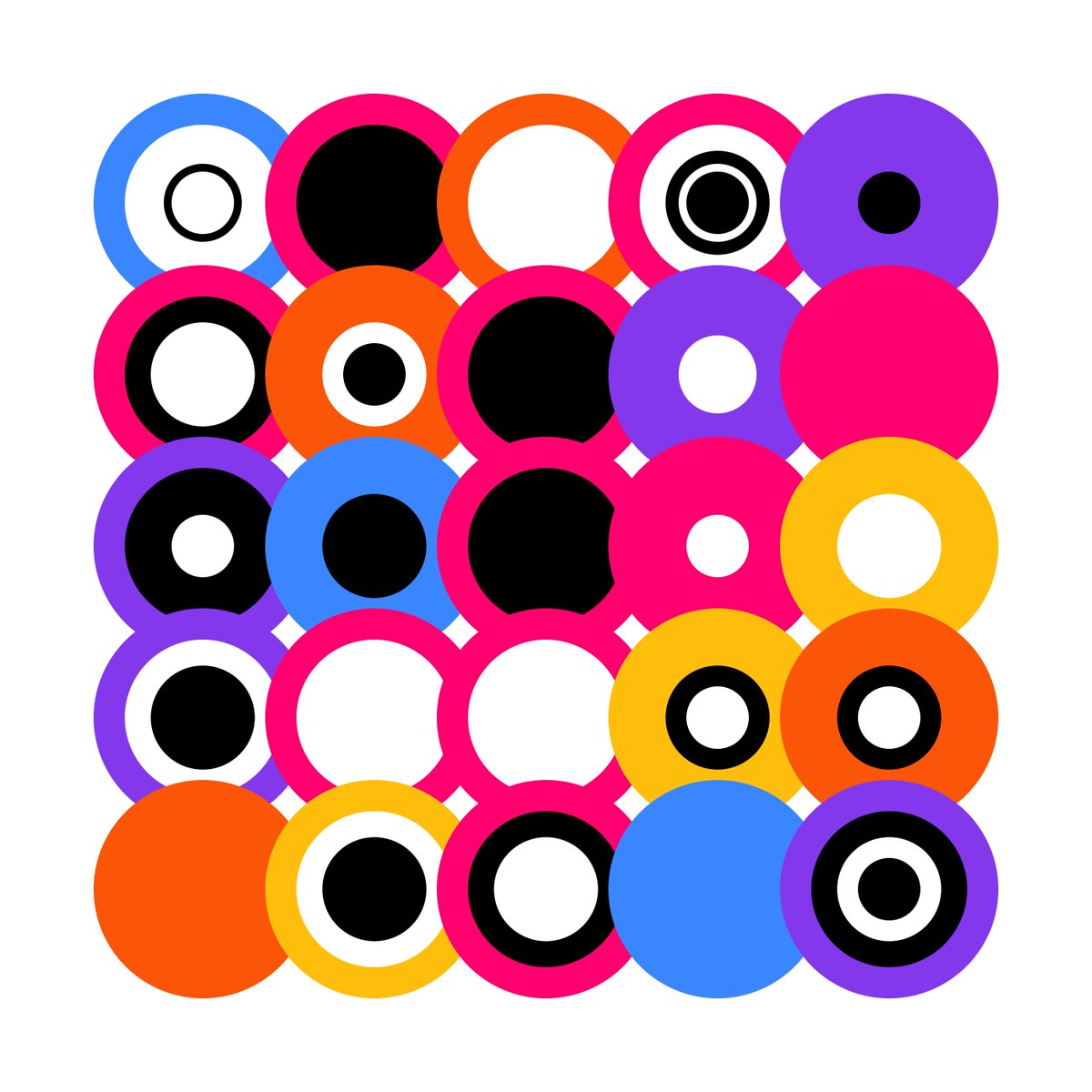 toskamatika's tweet image. 🔴🔵🟡

#p5js #generativeart #genart #dailycoding #creativecoding