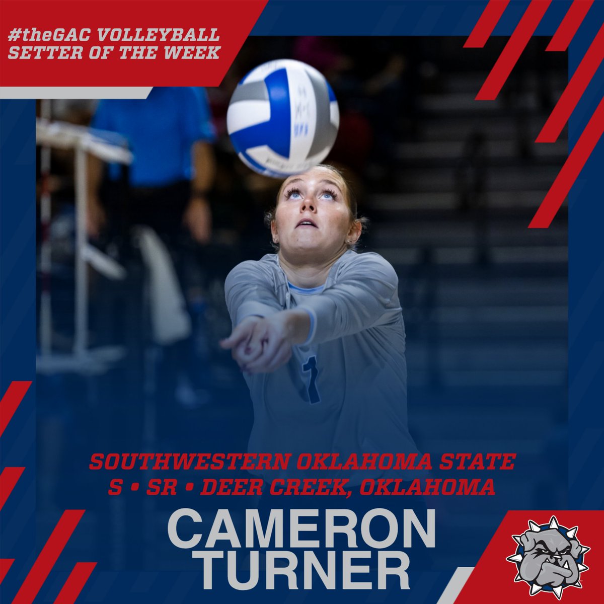 #theGAC 🏐 WEEK FIVE PLAYERS OF THE WEEK Offensive - Katilyn Steffes OH <a href="/ReddiesVB/">Henderson State Volleyball</a> 
Defensive - Jada Permenter L <a href="/SWOSUvolleyball/">SWOSU Volleyball</a>
Setter  Cameron Turner S <a href="/SWOSUvolleyball/">SWOSU Volleyball</a>