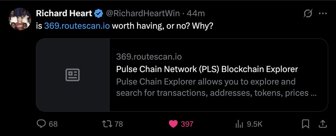DcentraliseMe's tweet image. &quot;First I shake out the weak hands with a spicy tweet. Then I post the valuable stuff. No love for weak hands.&quot; - Richard Heart

Richard posts two spicy tweets, then a link to a cross chain block explorer... 

This comes a day after the Liberty Swap L0 upgrade... 

#pDAI to $1