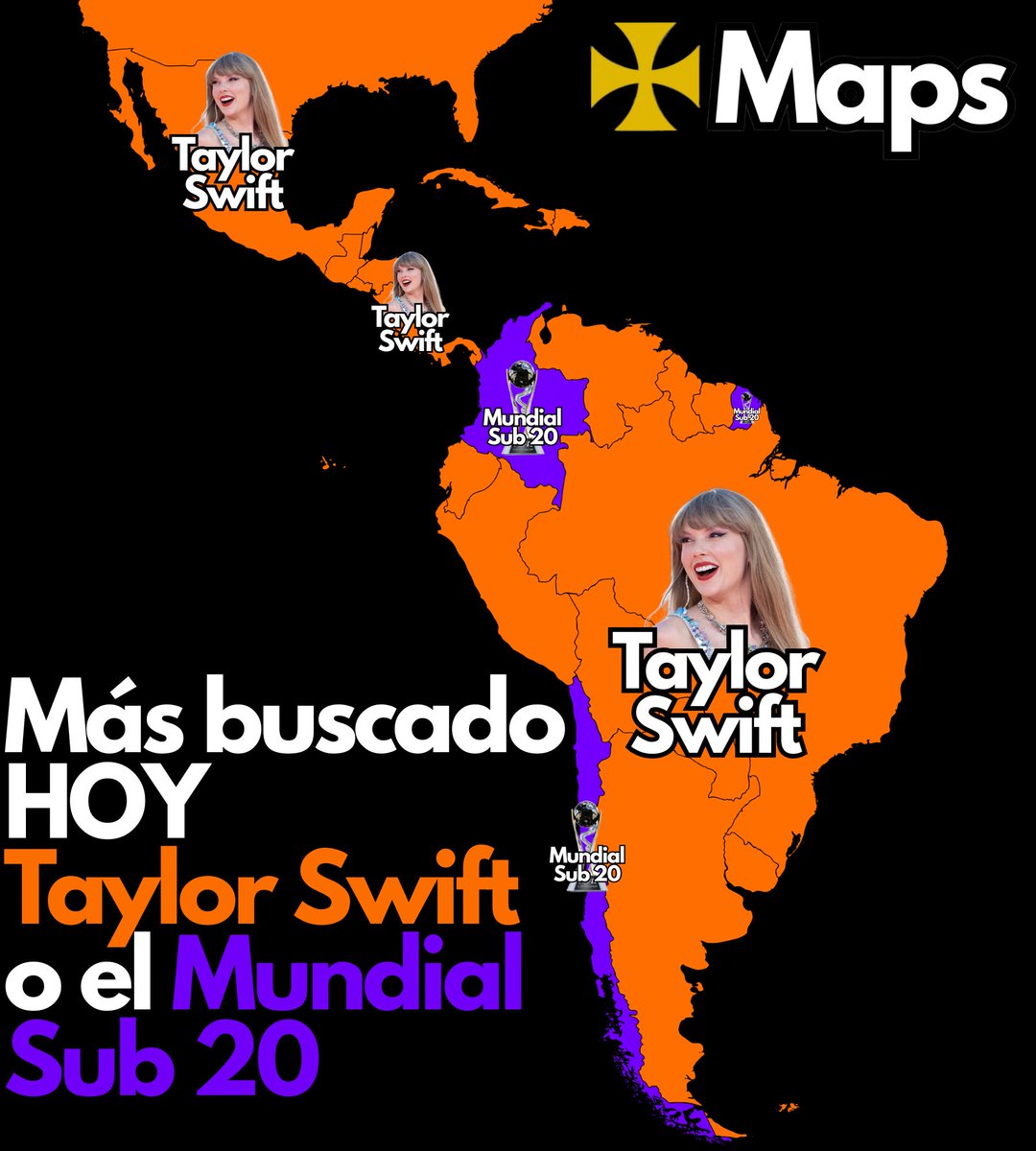 Más buscado hoy Taylor Swift o el Mundial Sub 20: