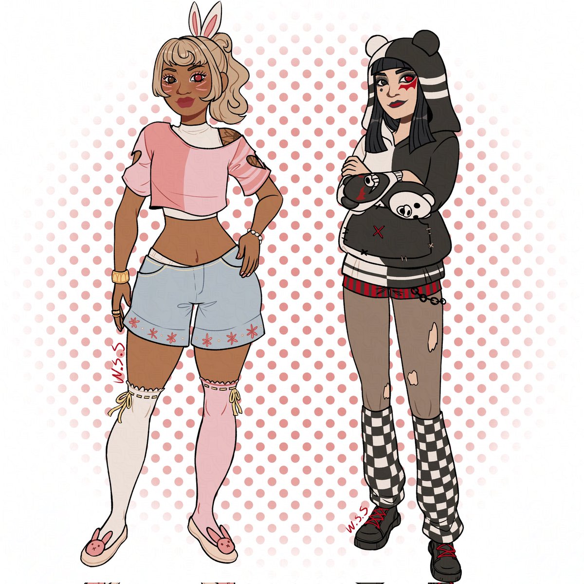 solaceweaver's tweet image. Usami / Monomi Thalita and Monokuma Min 
give me my danganronpa collab NOW 👿👿
#deadbydaylight #danganronpa #fengmin #thalitalyra