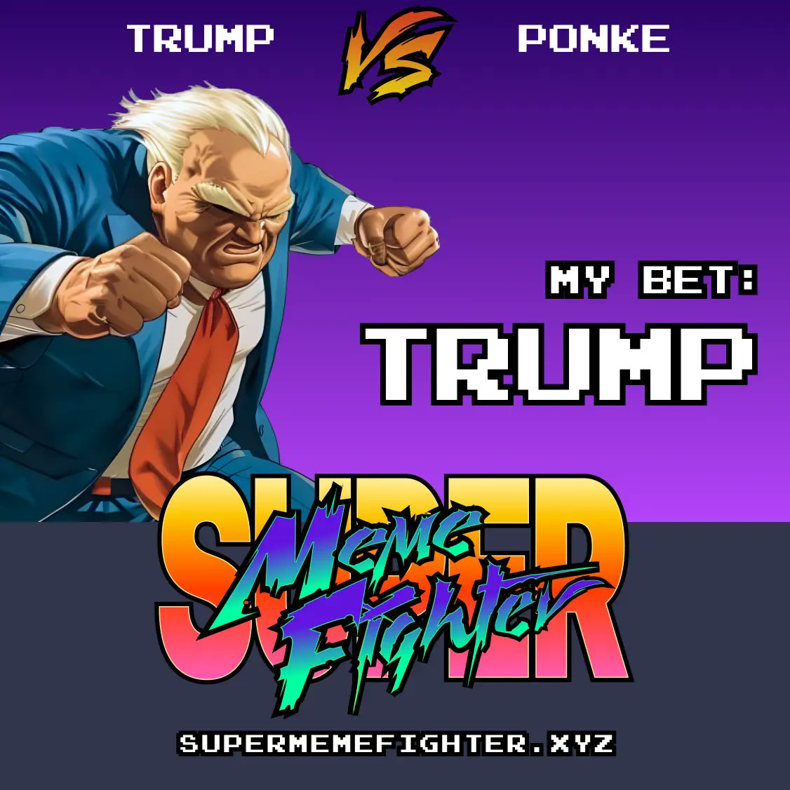 MaSe63802067's tweet photo. I am betting on $TRUMP!
Join the Fight on https://t.co/se4yWqgn2B
Referral_code : 1KEWV9
#supermemefighter #web3gaming #play2earn https://t.co/4IUmK6AwyY