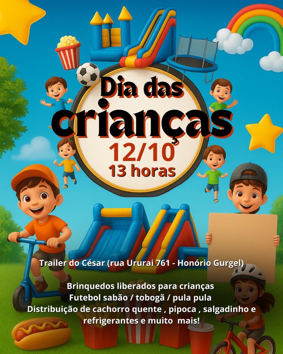 Deus é muito bom e mas um ano estou conseguindo fazer o que mas amo, alegria da criançada com muitos brinquedos, comidas e refrigerantes…