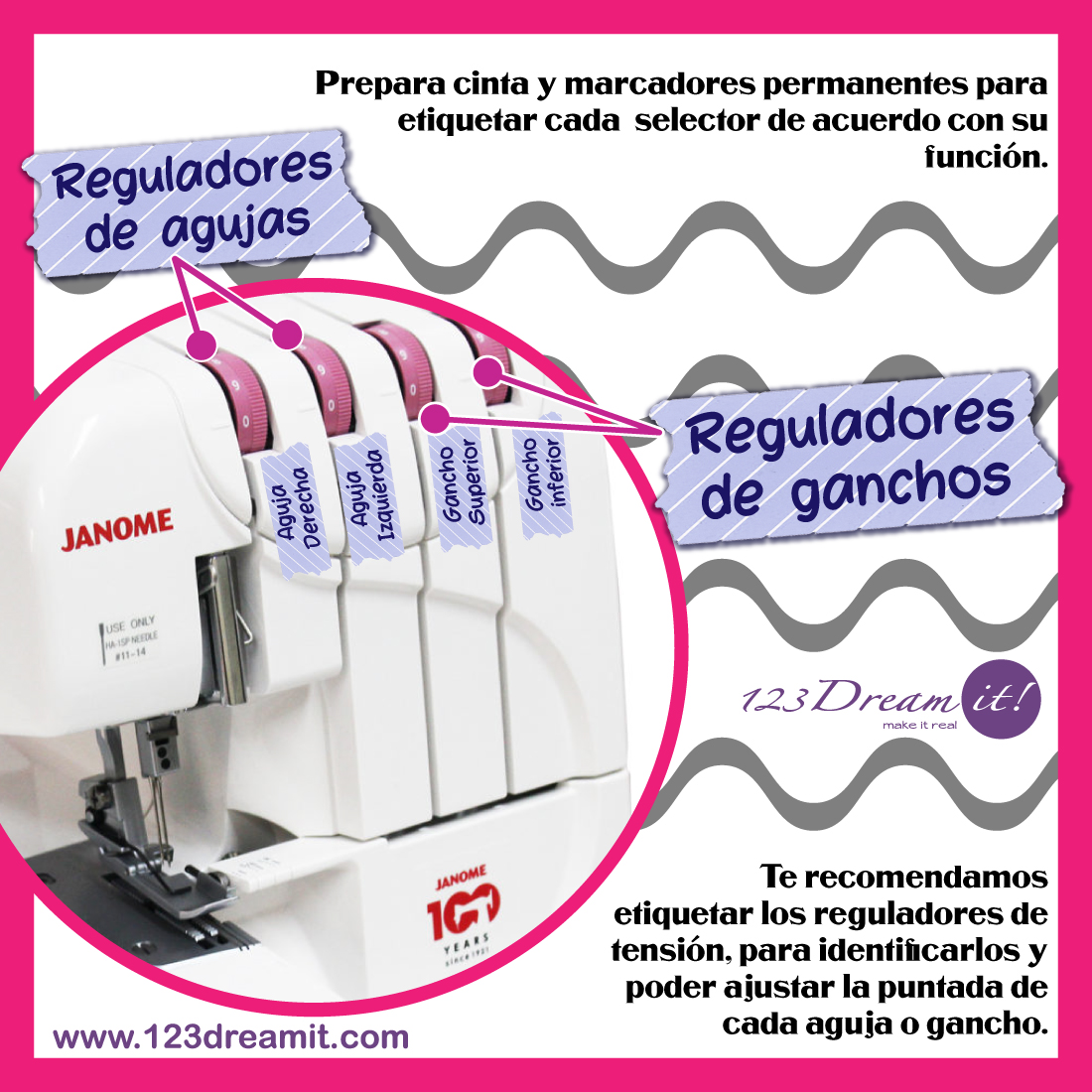 123dreamit's tweet photo. Usa tu #overlock como un experto, con estos tips podrás entender y ajustar la puntada de forma sencilla! #DreamitTip https://t.co/LgrFjrWVeL