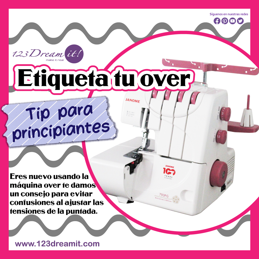 123dreamit's tweet photo. Usa tu #overlock como un experto, con estos tips podrás entender y ajustar la puntada de forma sencilla! #DreamitTip https://t.co/LgrFjrWVeL