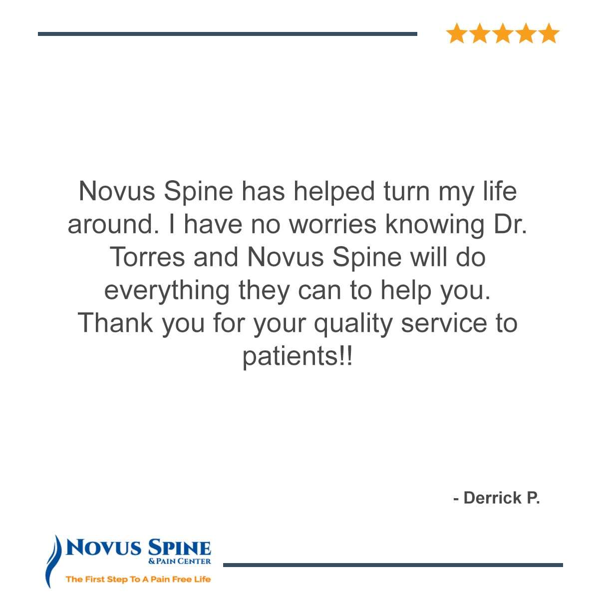 novusspine's tweet photo. Our patients say it best
https://t.co/wwDSfCNpyr  
#pain #NovusSpineCenter https://t.co/0WTg8ljGI2