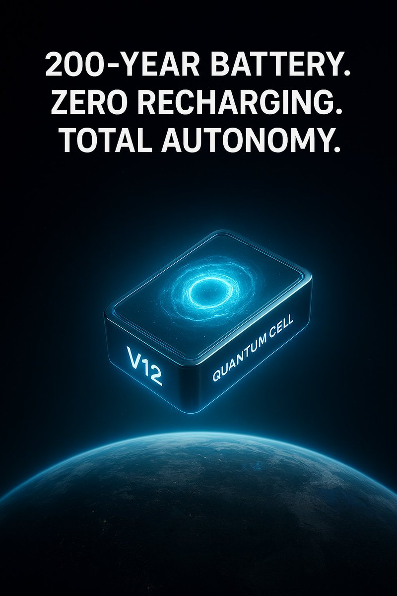 hypercosmice's tweet image. What if your battery lasted 200 years?
Welcome to the future of energy: autonomous, regenerative, and quantum-powered.
HYPER COSMIC™ isn’t just a tech breakthrough it’s a movement.
🌍 Zero emissions 🔋 No recharging 🔥 No explosions 💠 100% sustainable
Tap into the revolution.…