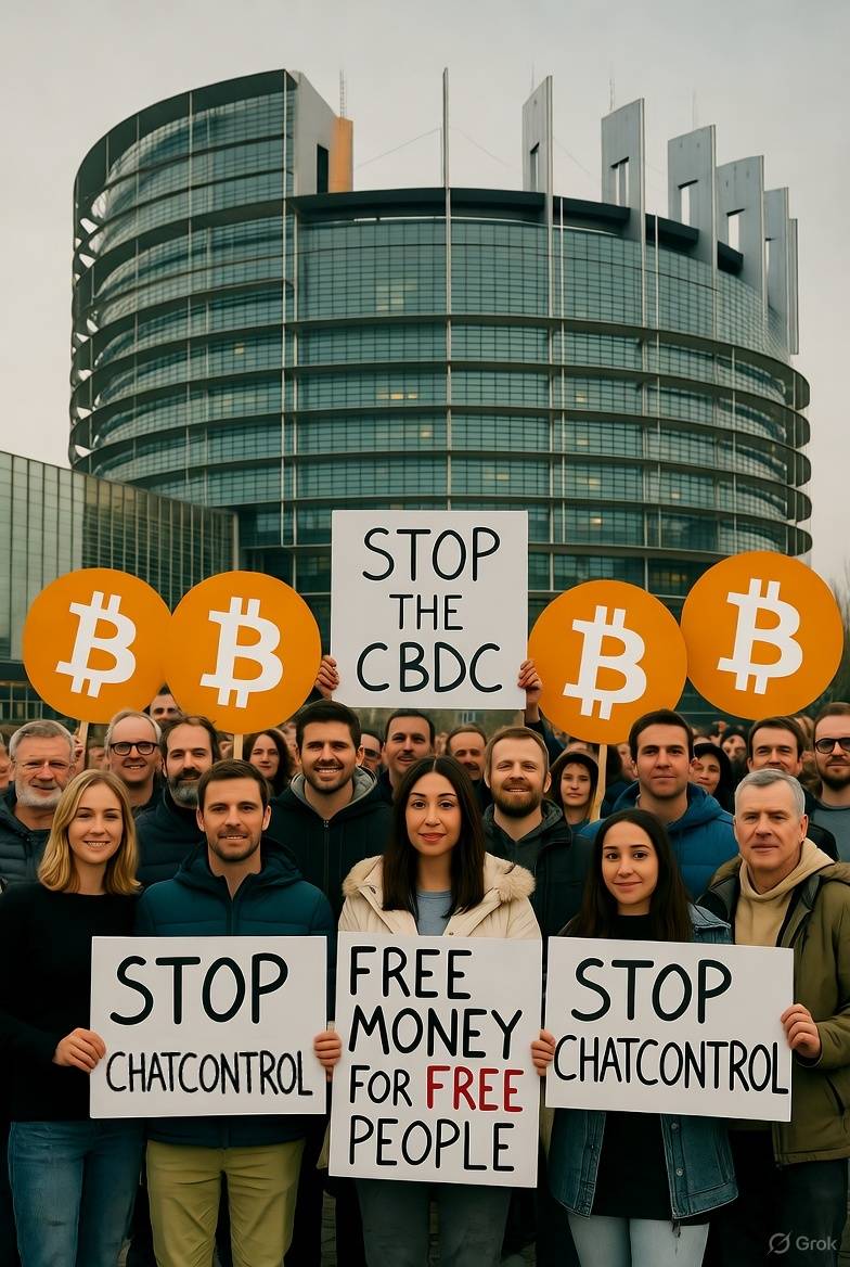 EU-Chatkontrolle beendet das P2P-Briefgeheimnis.
Bitcoin-Txs sind P2P-Nachrichten.
Chatkontrolle ist ein weiterer Angriffsvektor, um "unregulierte" Bitcoin-Wallets zu verbieten und den Digitalen Euro zu pushen.
Heute engagieren statt sich später beschweren!