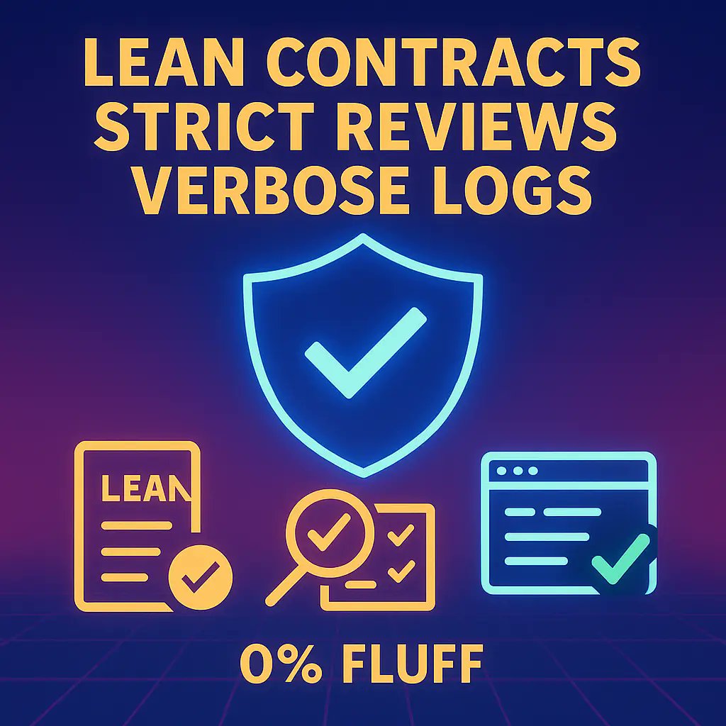 We keep contracts lean, reviews strict, and logs verbose. 🛡️