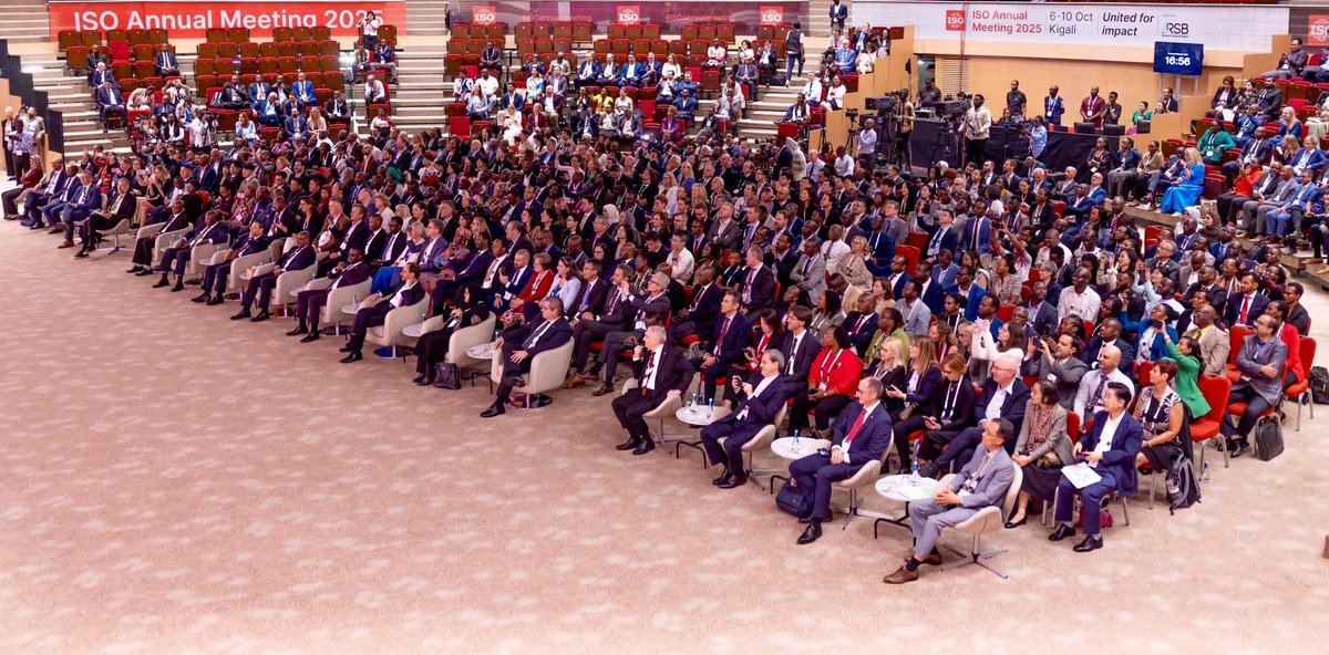 Honoured to join global peers at the #ISOAnnualMeeting2025 in 📍Kigali 🇷🇼.

From AI to clean energy - it’s clear: Standards unite us for impact.

Great connecting with communication leaders like Marit Sæter from @StandardsNorway.

Standards empower both producers &amp; consumers -