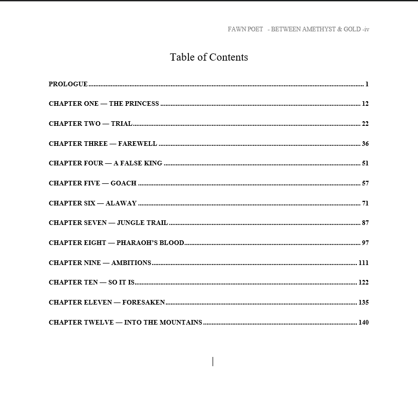 Love watching my Table of Contents fill out.

Gives me that warm fuzzy feeling. ☺️
