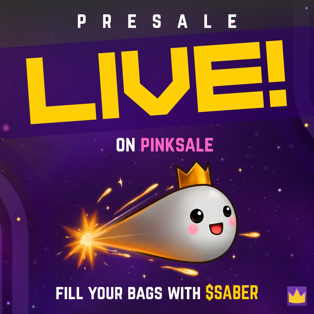SaberSamaSUI's tweet image. 🚨 PRESALE. IS. LIVE.
The King is out, the glow is on, and $SABER just bare it all on $SUI 😏

Load up, SaberSlayers! 
It’s time to go in raw.
👑 pinksale.finance/sui/launchpad/…

$SUI $SABER #PRESALE